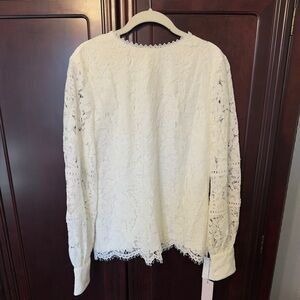 Ivory lace shirt by Rachel Parcell size L